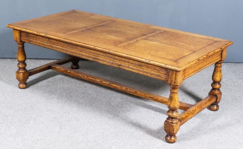 A Modern Oak Rectangular Coffee Table of "17th Century"...