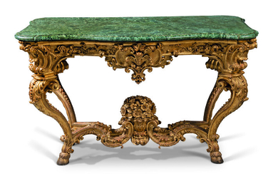 A NORTH ITALIAN GILTWOOD CONSOLE TABLE