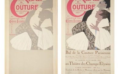 A PAIR OF BAL DE LA COUTURE PARISIENNE POSTERS BY GEORGES LEPAPE (FRENCH 1887-1971)