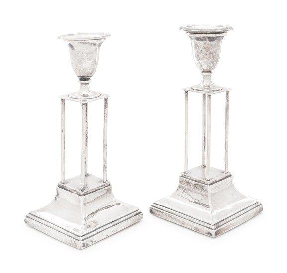 A Pair of George III Silver Candlesticks