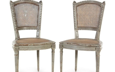 A Pair of Louis XVI Painted Side Chairs