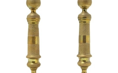 A Pair of Neoclassical Style Brass Candlesticks