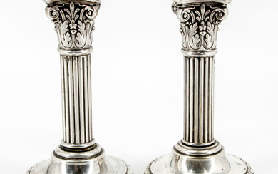 A Pair of Silver Antique Candlesticks, Germany
