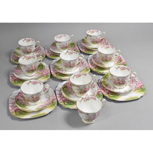 A Royal Albert Blossom Time Teaset to Comprise Ten Cups, Twe...