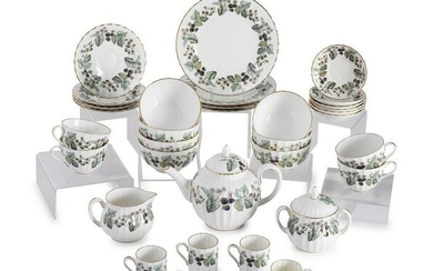 A Royal Worcester Porcelain 'Lavinia' Tea Service