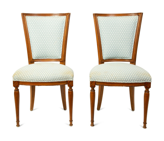 A Set of Four French Art Deco Dining Chairs