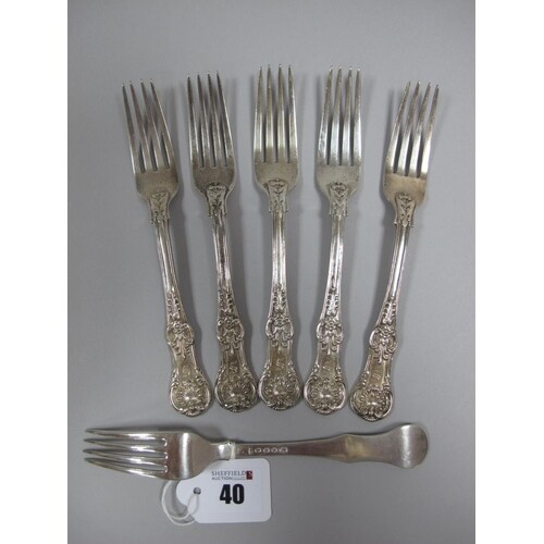 A Set of Six Hallmarked Silver Forks, Hayne & Cater, London ...