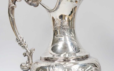 A Spanish Silver Water-Jug, Maker's Mark Indistinct, with Star Standard...