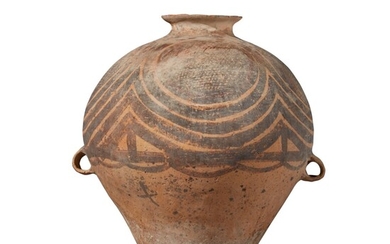 A chinese Neolithic painted pottery jar, Yangshao Culture, 3rd-2nd Millennium B.C.