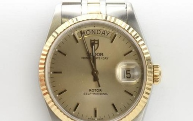A gentlemen's bi-colour Tudor “Prince Date and Day” bracelet watch, c.2002