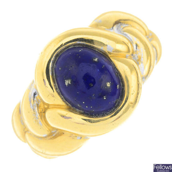 A lapis lazuli cabochon ring, by Van Cleef & Arpels.