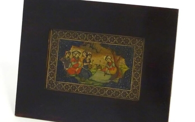 A late 19th / 20thC Indian painting depicting a figures
