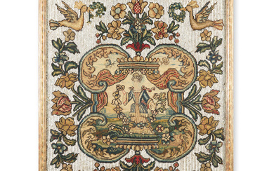 A needlework picture Mid 18th century, French