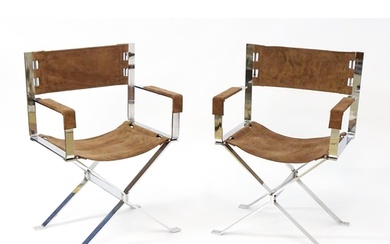 A pair of Alessandro Albrizzi designed directors chairs with...