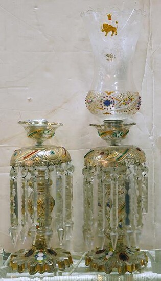 A pair of Victorian style lustres