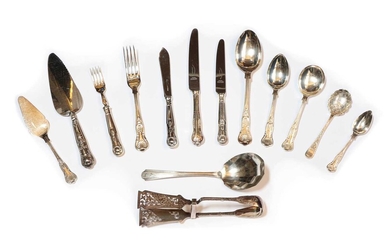 A quantity of silver plated Queens pattern cutlery