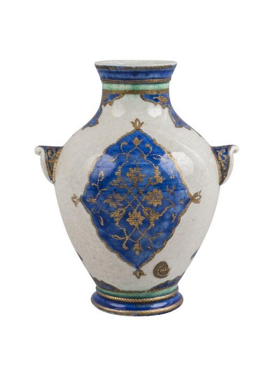 A small porcelain vase, Samson, France, 19th century, of baluster...