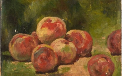 "ANTOINE VOLLON (1833-1900) Peach Still Life Signed with the initials...