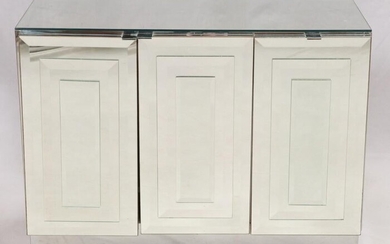 ART DECO STYLE MIRROR FRONT CABINET H 28" W 36"