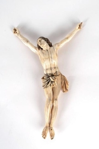 ARTISTA TEDESCO DEL XVII SECOLO Avory carved Christ.