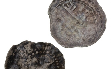 Abel, 1250–1252, Jutland, penning, MB 50, 0.60 g; Christoffer I, 1252–1259, Roskilde, penning, MB 78, 0.63 g. (2)
