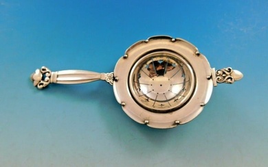 Acorn by Georg Jensen Denmark Sterling Silver Tea Strainer AS with Rest 5 3/4"