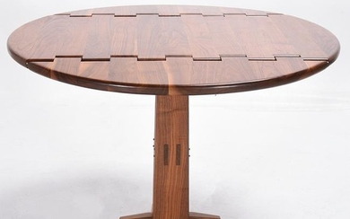 American Bench-Made Teak Drop Leaf Table.