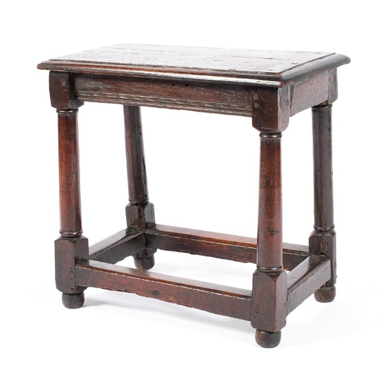 An 18th century oak joint stool