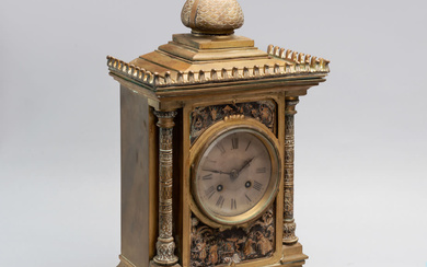 An Achille Brocot Bronze Chinoiserie Mantel Clock, France, 19th Century