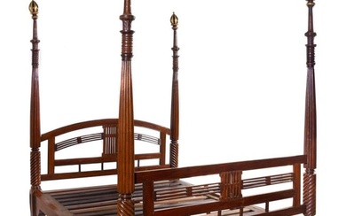 An Anglo-Indian Teak Bed