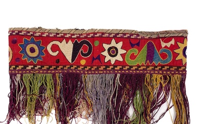 An Uzbek embroidered tent band, 19th century.