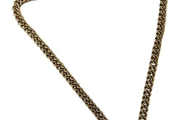 An early 20th century 9ct gold 'Albert' watch chain with attachment