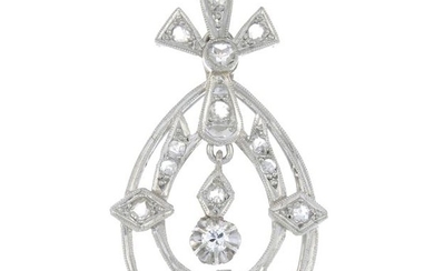 An early 20th century platinum old-cut and rose-cut...
