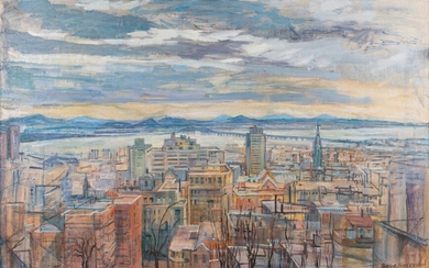 Anne Harcourt, Scottish 1917-1985 - Montreal, c.1970; oil on canvas, signed lower right 'Anne Harcourt', 61.5 x 96.5 cm (ARR)
