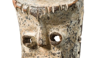 Anthropomorphic face mask "nsembu" - D. R. Congo, Northern Congo, Kumu
