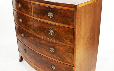 Antique Federal Period Bowfront Chest of Drawers