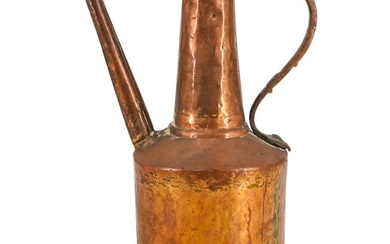 Antique Hand Wrought Copper Middle Eastern Water Pitcher