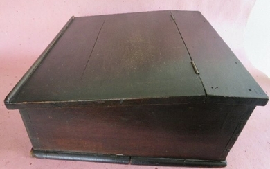 Antique Solid Wood Bible Box Reading Writing Slope 1860s