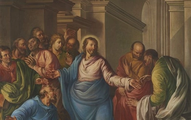 Artista dell'Italia settentrionale del secolo XVIII Cristo risorto tra gli ap