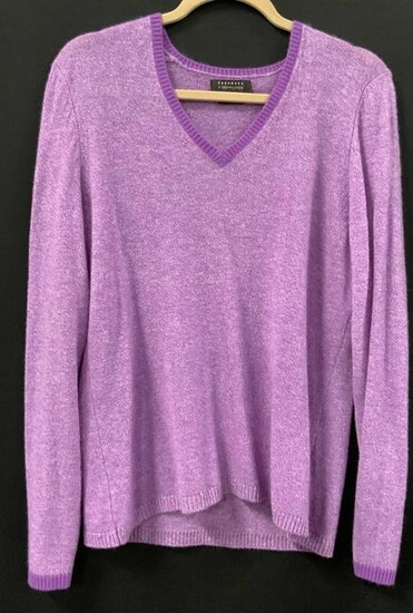 BLOOMINGDALES Cashmere Purple Ladies Sweater