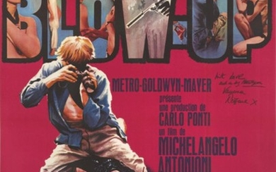 BLOW-UP (1966) FIRST FRENCH RELEASE POSTER, 1967, SIGNED BY VANESSA REDGRAVE