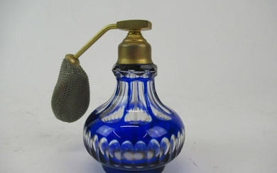 Baccarat Cobalt Cut to Clear Perfume Atomizer
