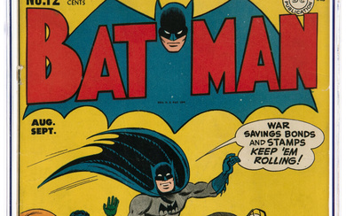 Batman #12 (DC, 1942) CGC Conserved VG+ 4.5 Off-white...
