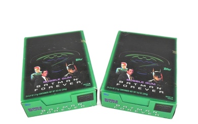 Batman Forever - x2 vintage Topps / DC Comics issued ' Bubbl...