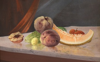 Benjamin Sears ''Fruit Still Life'' 1888 Oil