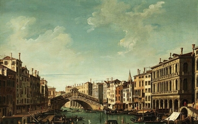 Bernardo Bellotto, genannt „Canaletto“, 1721 Venedig – 1780 Warschau, VENEDIG, CANAL GRANDE MIT BLICK AUF DIE RIALTO-BRÜCKE