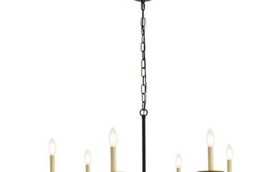 Black Brass Candlestick Chandelier Farmhouse Ceiling Lighting Lamp Light Fixture
