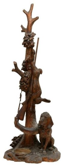 Black Forest Figural Carved Umbrella Stand