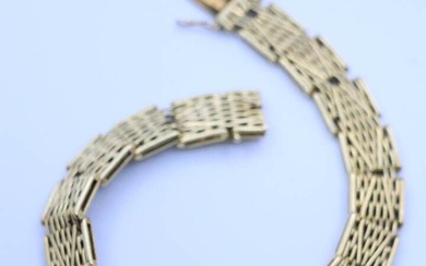 Bracelet souple en or 750 °/°° (18K). Longueur : 19 cm. Travail étranger. Poids :...