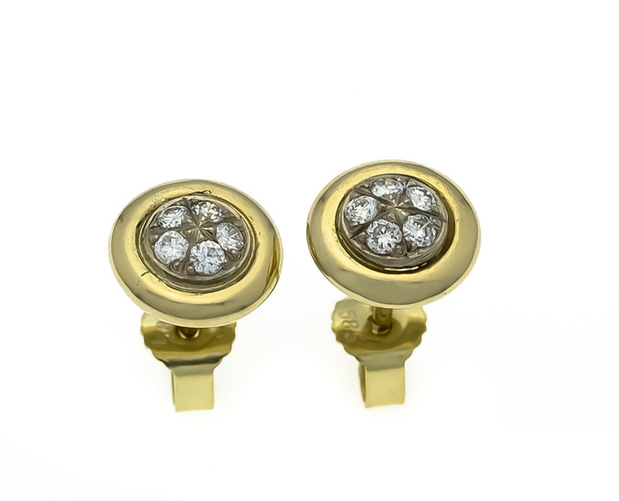 Brilliant stud earrings GG / WG 585/000 with...